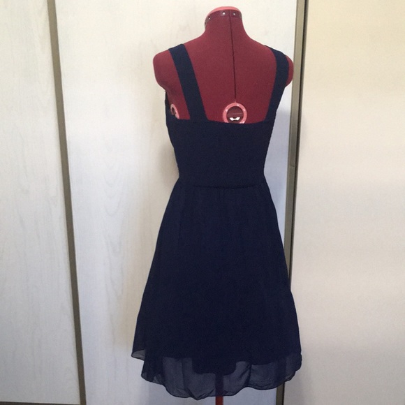 Little Mistress navy blue lace dress Size US 4 - Picture 4 of 6